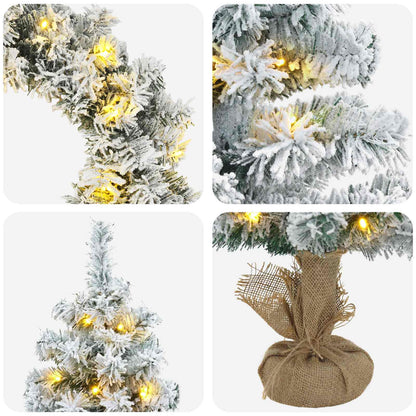 Mini Christmas Tree Set 90 cm 175 LEDs Warm White PVC