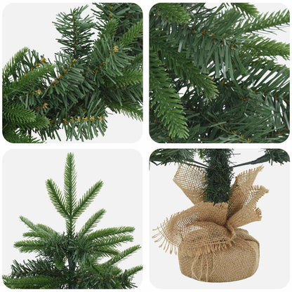 Mini Christmas Tree Set 90 cm PVC and PE Green