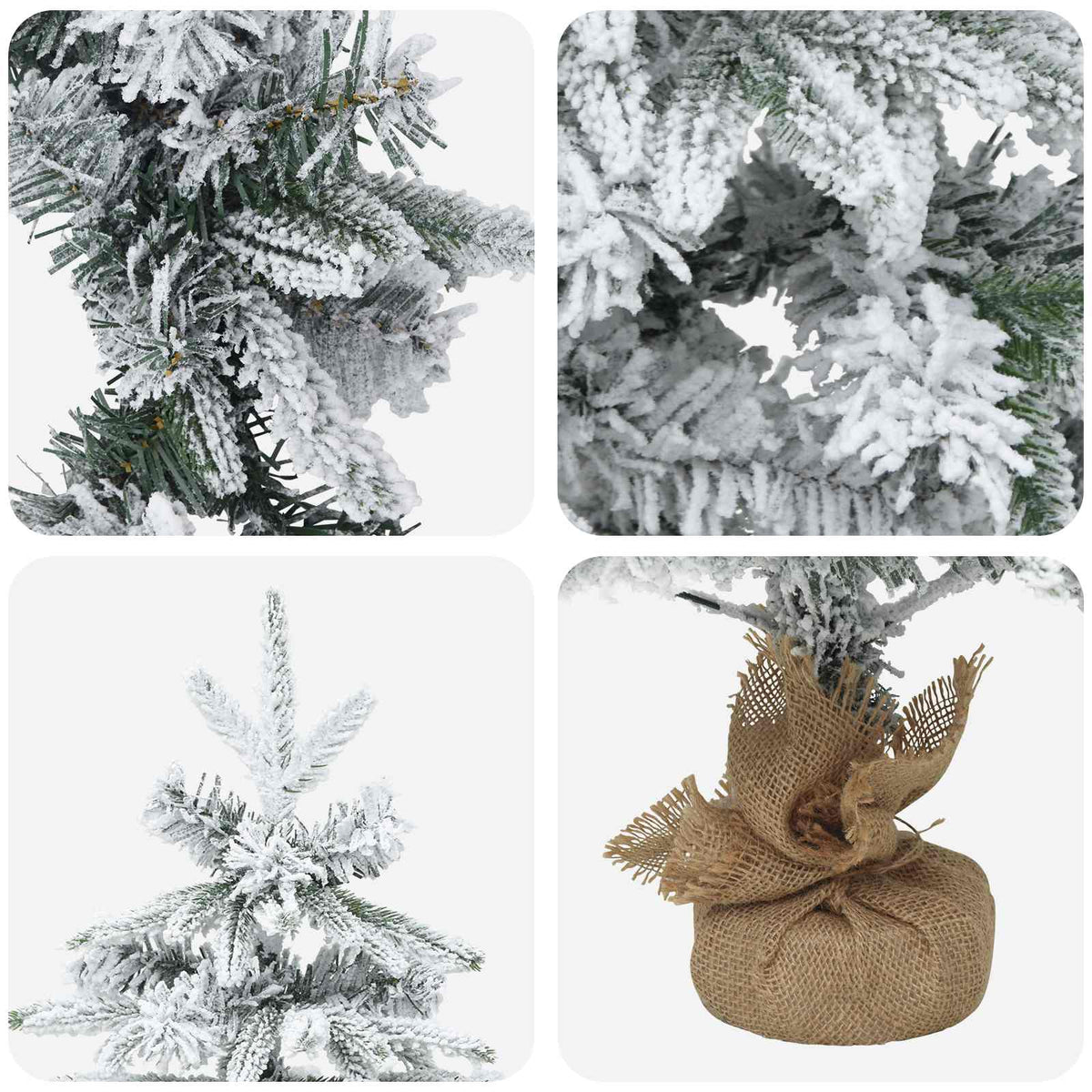 Mini Christmas Tree 90 cm PVC and PE Green and White