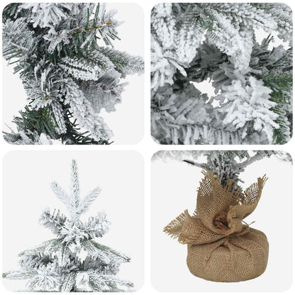 Mini Christmas Tree 90 cm PVC and PE Green and White