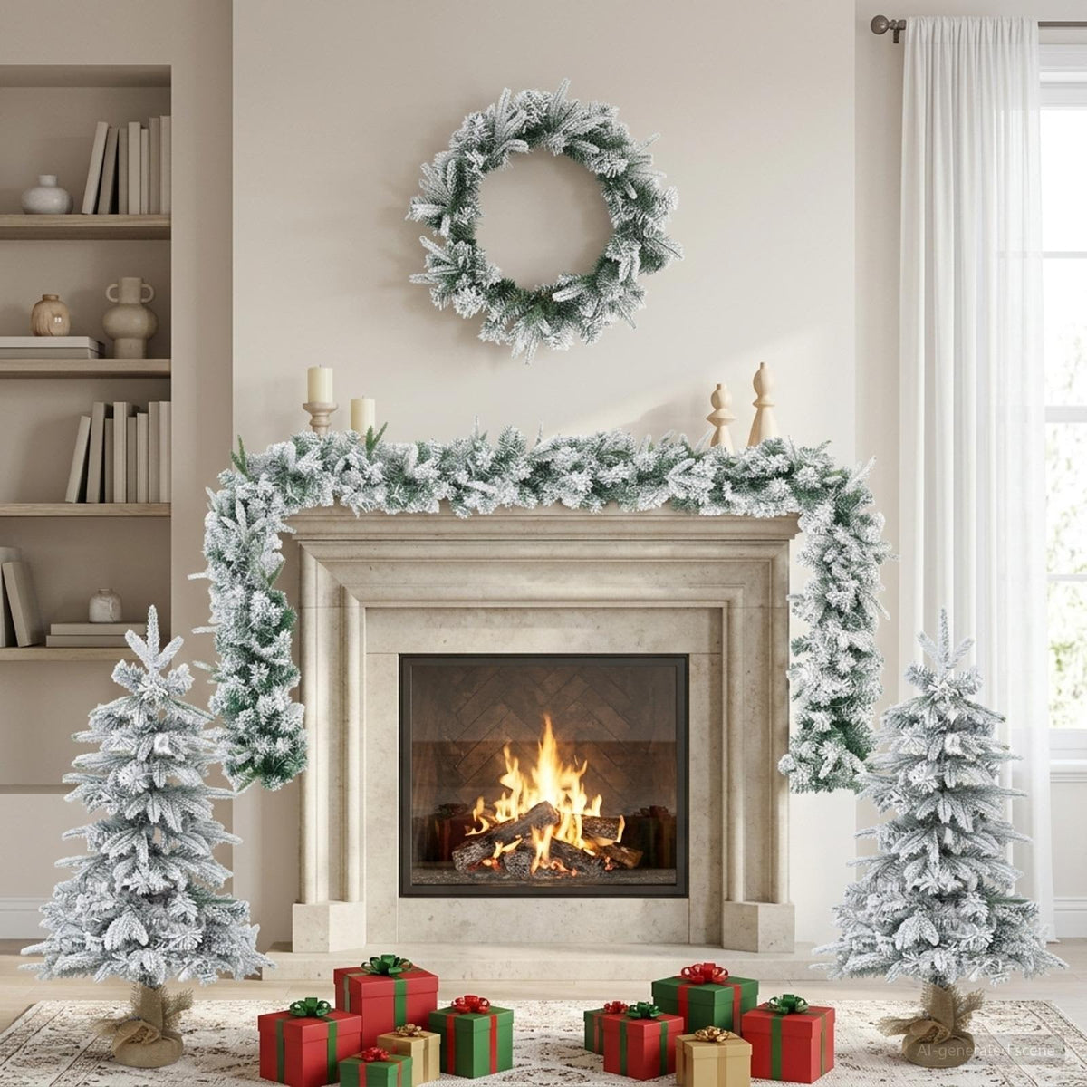 Mini Christmas Tree 90 cm PVC and PE Green and White
