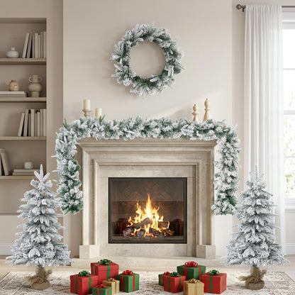 Mini Christmas Tree 90 cm PVC and PE Green and White