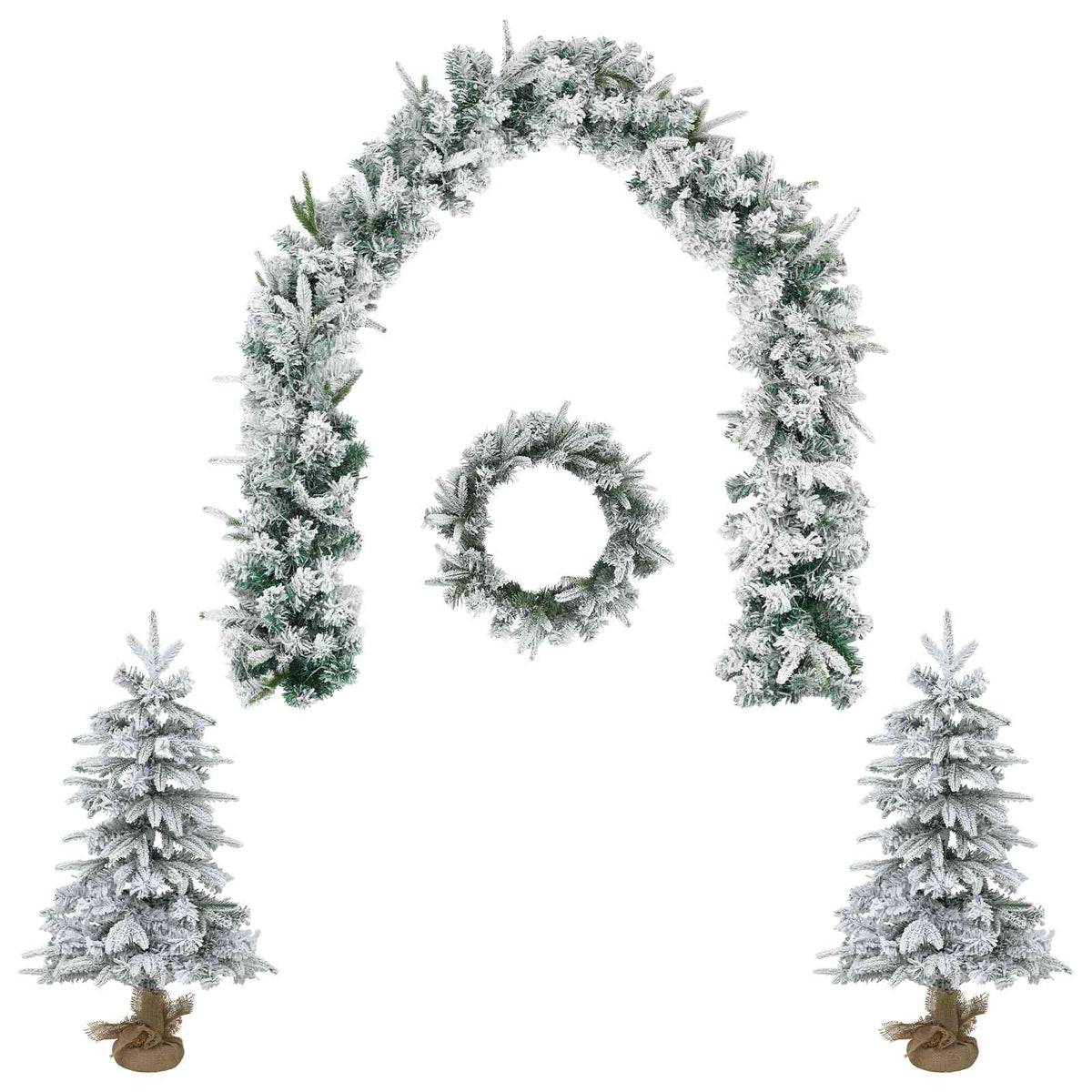 Mini Christmas Tree 90 cm PVC and PE Green and White