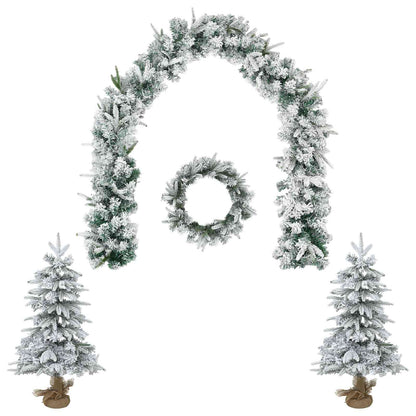 Mini Christmas Tree 90 cm PVC and PE Green and White