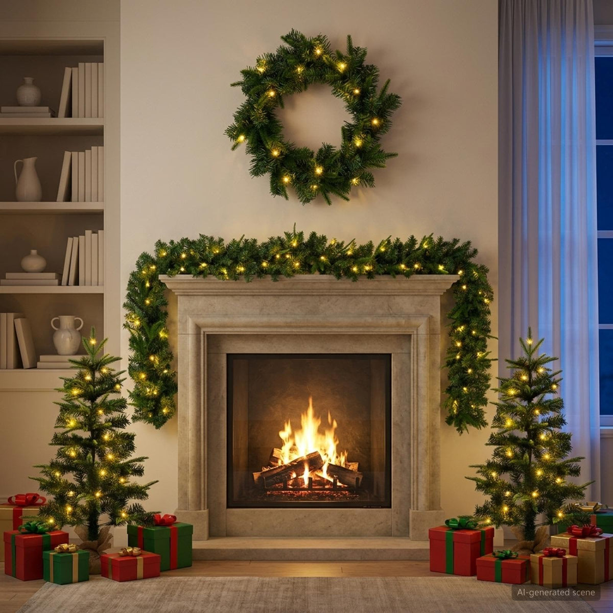 Mini Christmas Tree 90 cm 175 LEDs Warm White PVC and PE Green