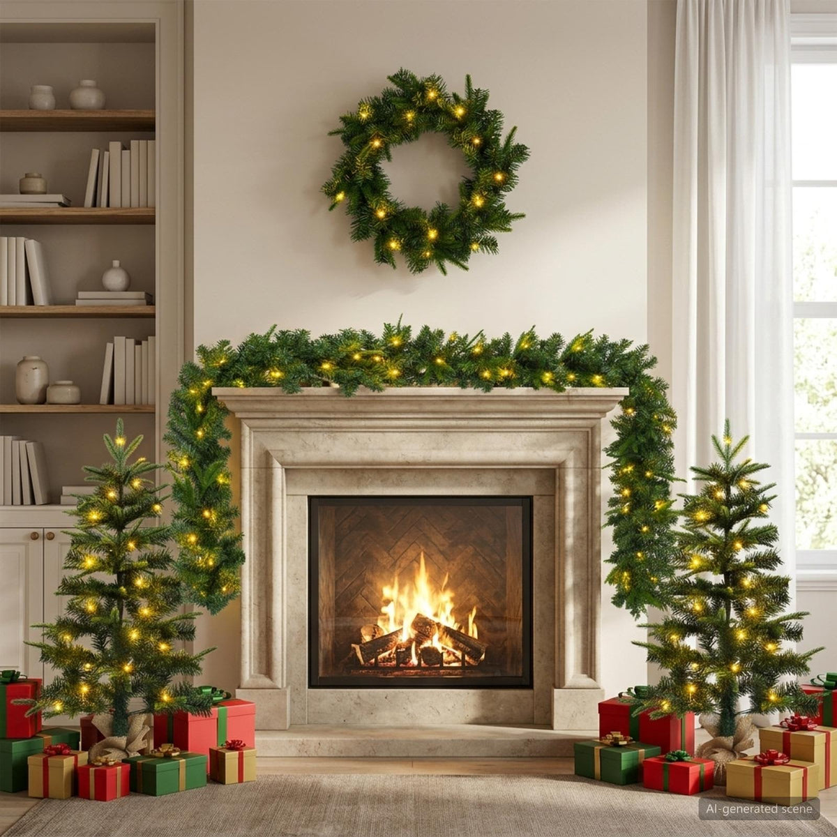Mini Christmas Tree 90 cm 175 LEDs Warm White PVC and PE Green