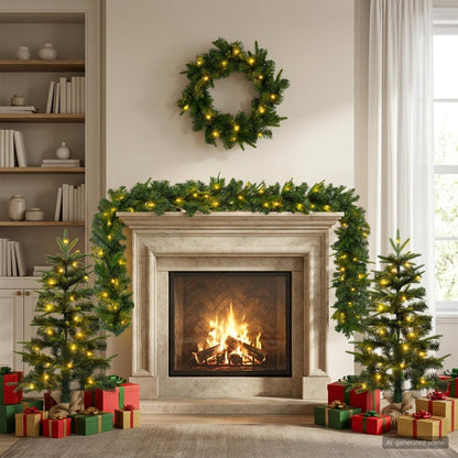 Mini Christmas Tree 90 cm 175 LEDs Warm White PVC and PE Green