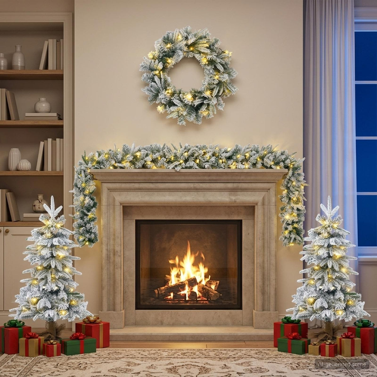 Mini Christmas Tree Set 90 cm 175 LEDs Warm White PVC and PE