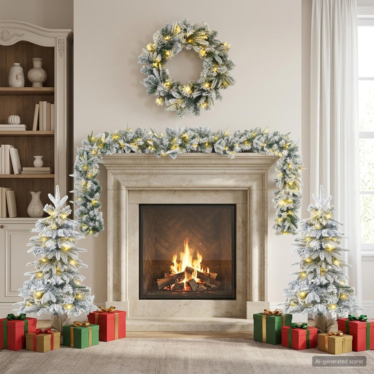 Mini Christmas Tree Set 90 cm 175 LEDs Warm White PVC and PE