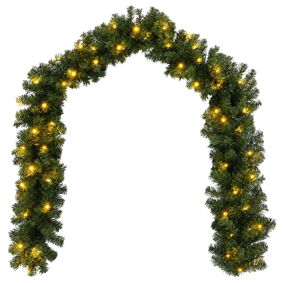 Mini Christmas Tree Set 120 cm 275 LEDs Warm White PVC Green