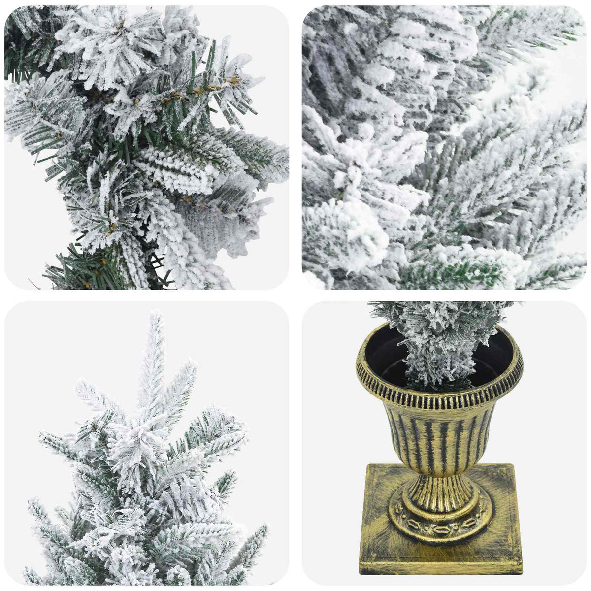 Mini Christmas Tree 120 cm PVC and PE Green and White