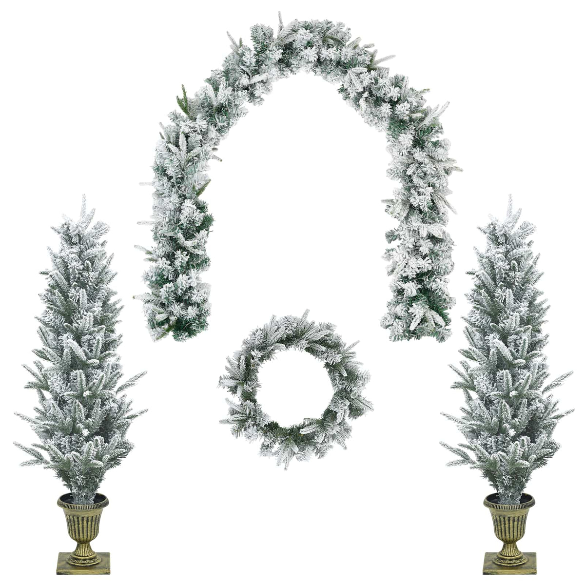 Mini Christmas Tree 120 cm PVC and PE Green and White