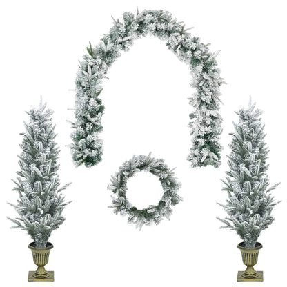 Mini Christmas Tree 120 cm PVC and PE Green and White
