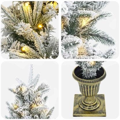 Mini Christmas Tree 120 cm 275 LEDs Warm White PVC and PE