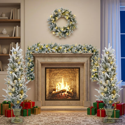 Mini Christmas Tree 120 cm 275 LEDs Warm White PVC and PE