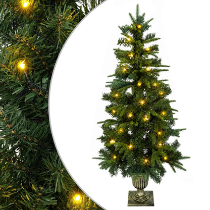 Mini Christmas Tree 120 cm 100 LEDs Warm White PVC and PE Green