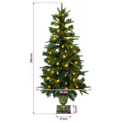 Mini Christmas Tree 120 cm 100 LEDs Warm White PVC and PE Green