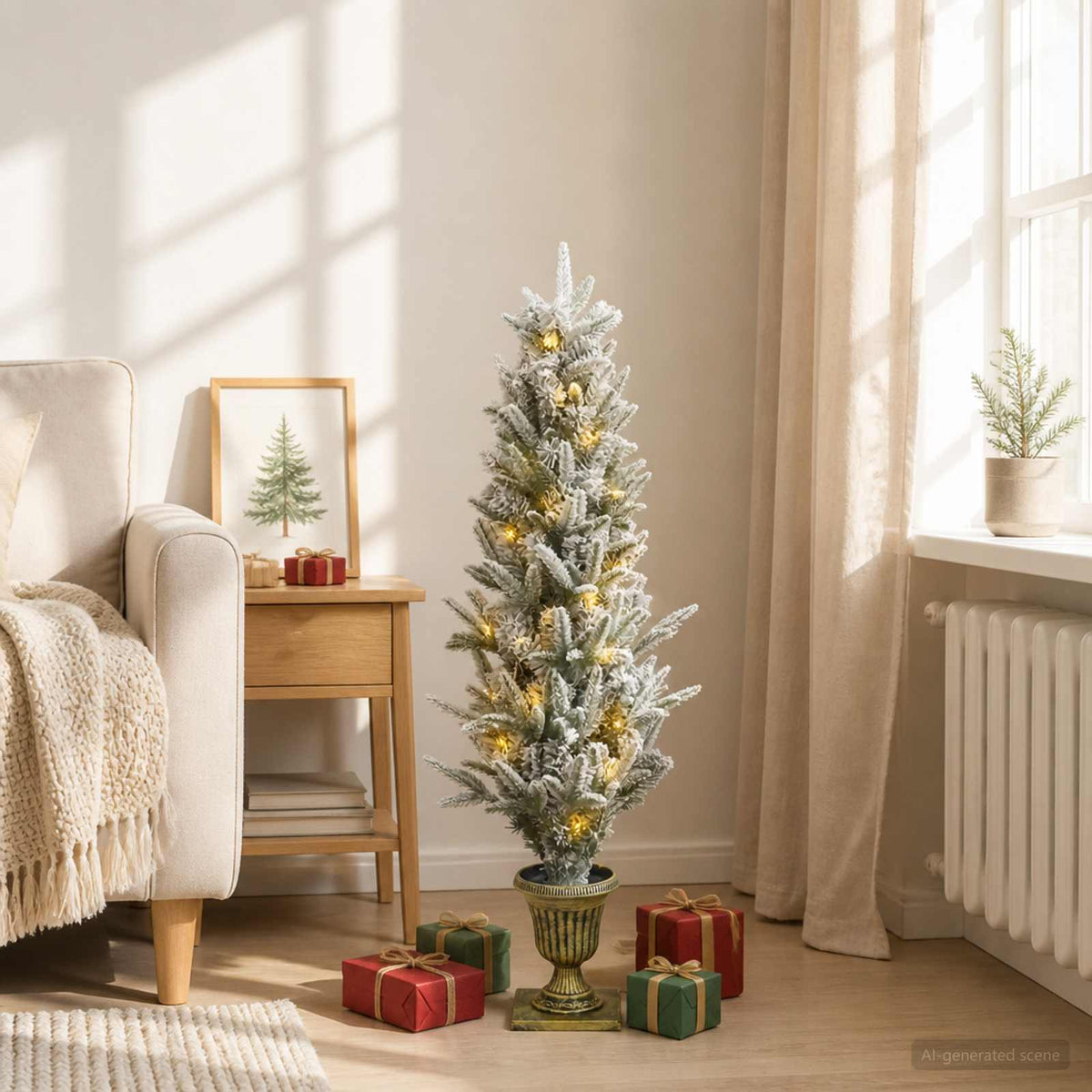 Mini Christmas Tree 120 cm 100 LEDs Warm White PVC and PE
