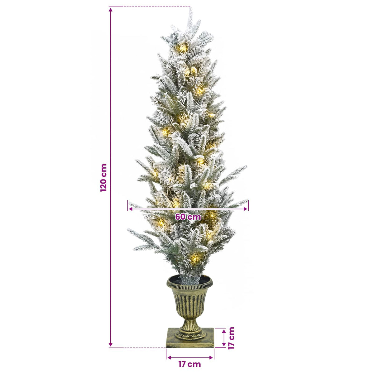 Mini Christmas Tree 120 cm 100 LEDs Warm White PVC and PE
