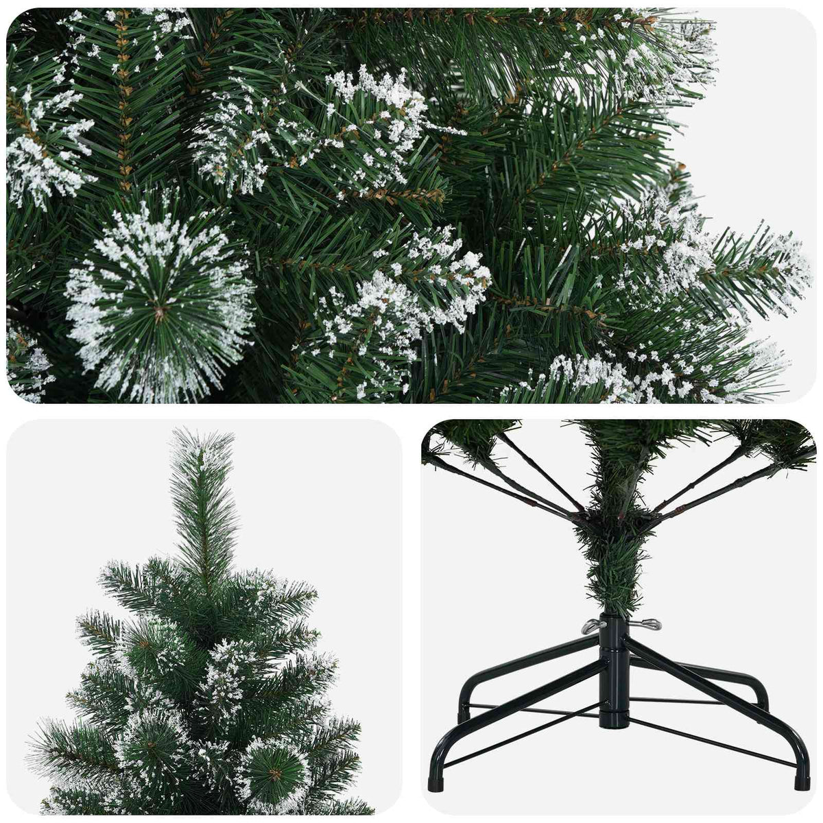 Artificial Christmas Tree 150 cm PVC and Metal Green