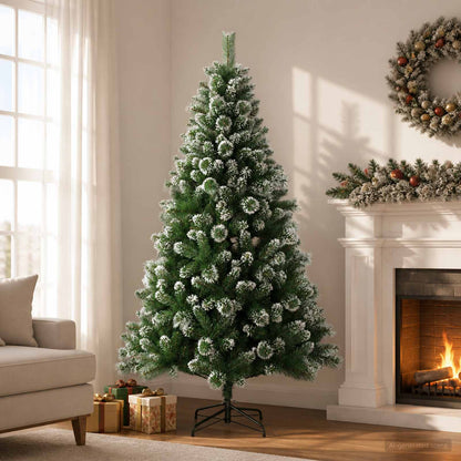 Artificial Christmas Tree 150 cm PVC and Metal Green