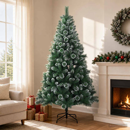 Artificial Christmas Tree 180 cm PVC and Metal Green