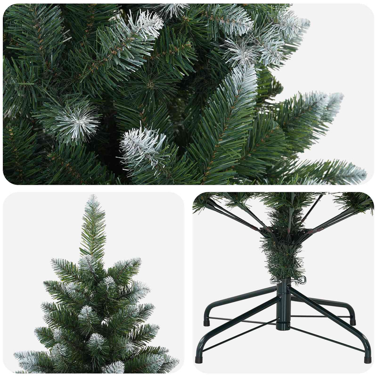 Artificial Christmas Tree 180 cm PVC and Metal Green