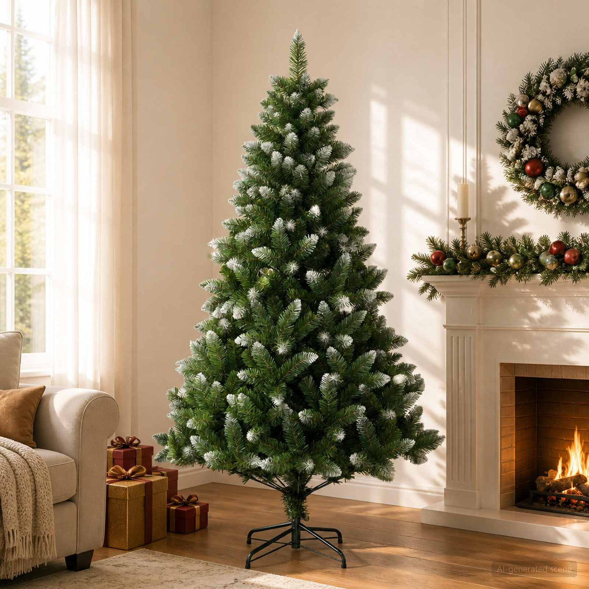Artificial Christmas Tree 240 cm PVC and Metal Green