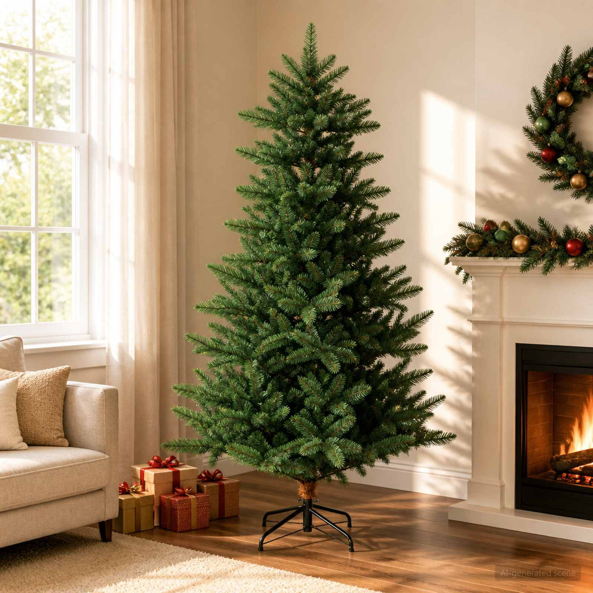 Artificial Christmas Tree 240 cm PVC and Metal Green