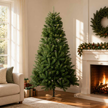 Artificial Christmas Tree 150 cm PVC and Solid Pine Wood Green