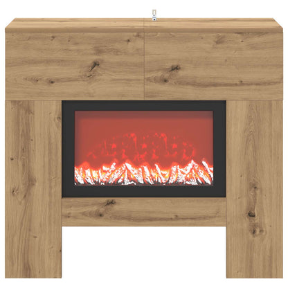Electric Fireplace Artisan Oak 100 x 24.5 x 90 cm