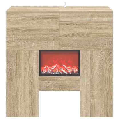 Electric Fireplace Sonoma 75 x 24.5 x 75 cm Engineered wood