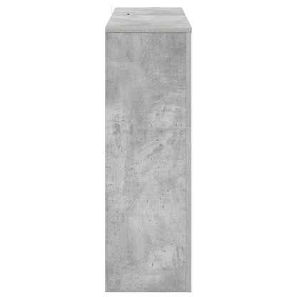 Electric Fireplace Concrete 75 x 24.5 x 75 cm Engineered wood