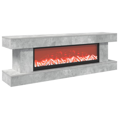 Electric Fireplace Concrete 150 x 30 x 50 cm Engineered wood