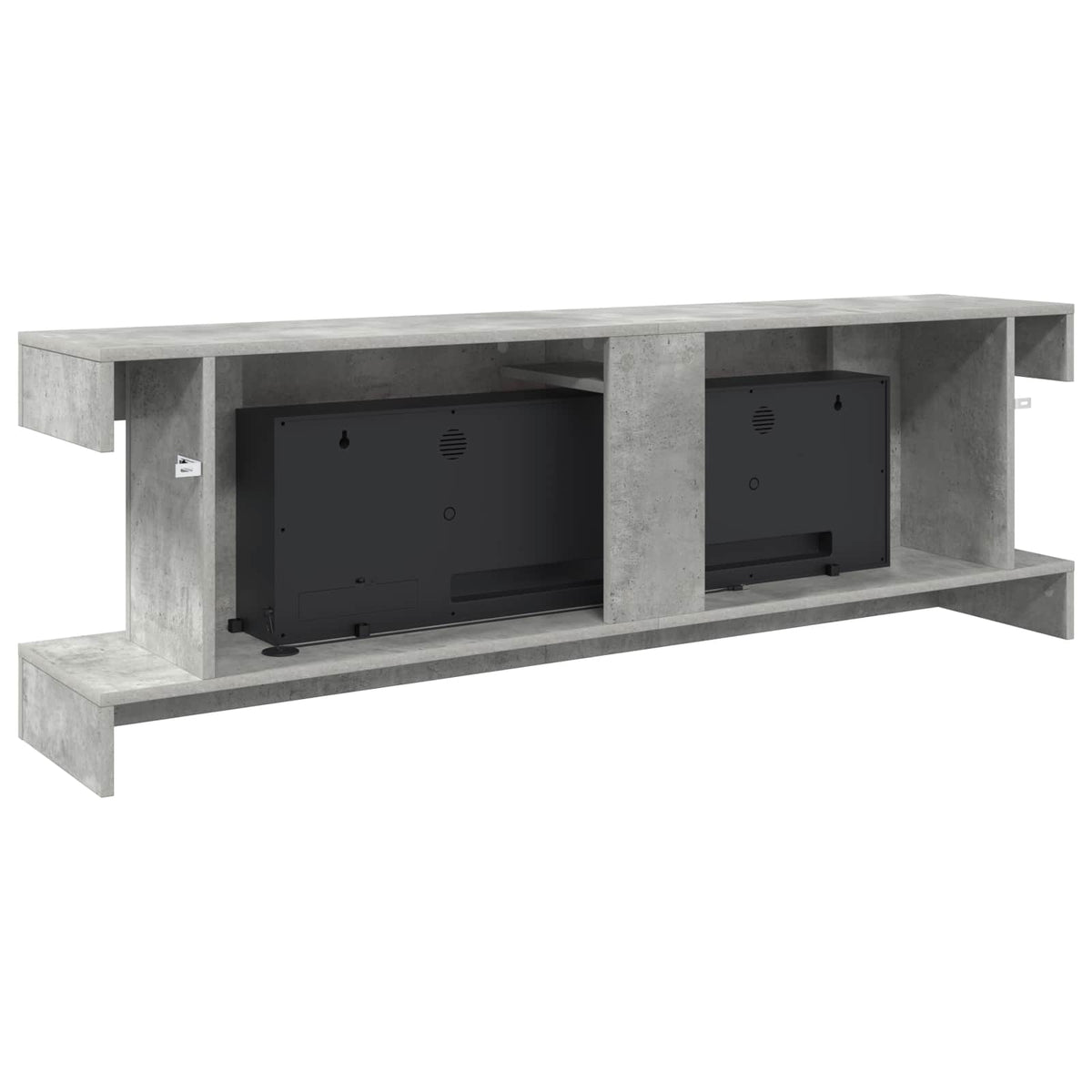 Electric Fireplace Concrete 150 x 30 x 50 cm Engineered wood