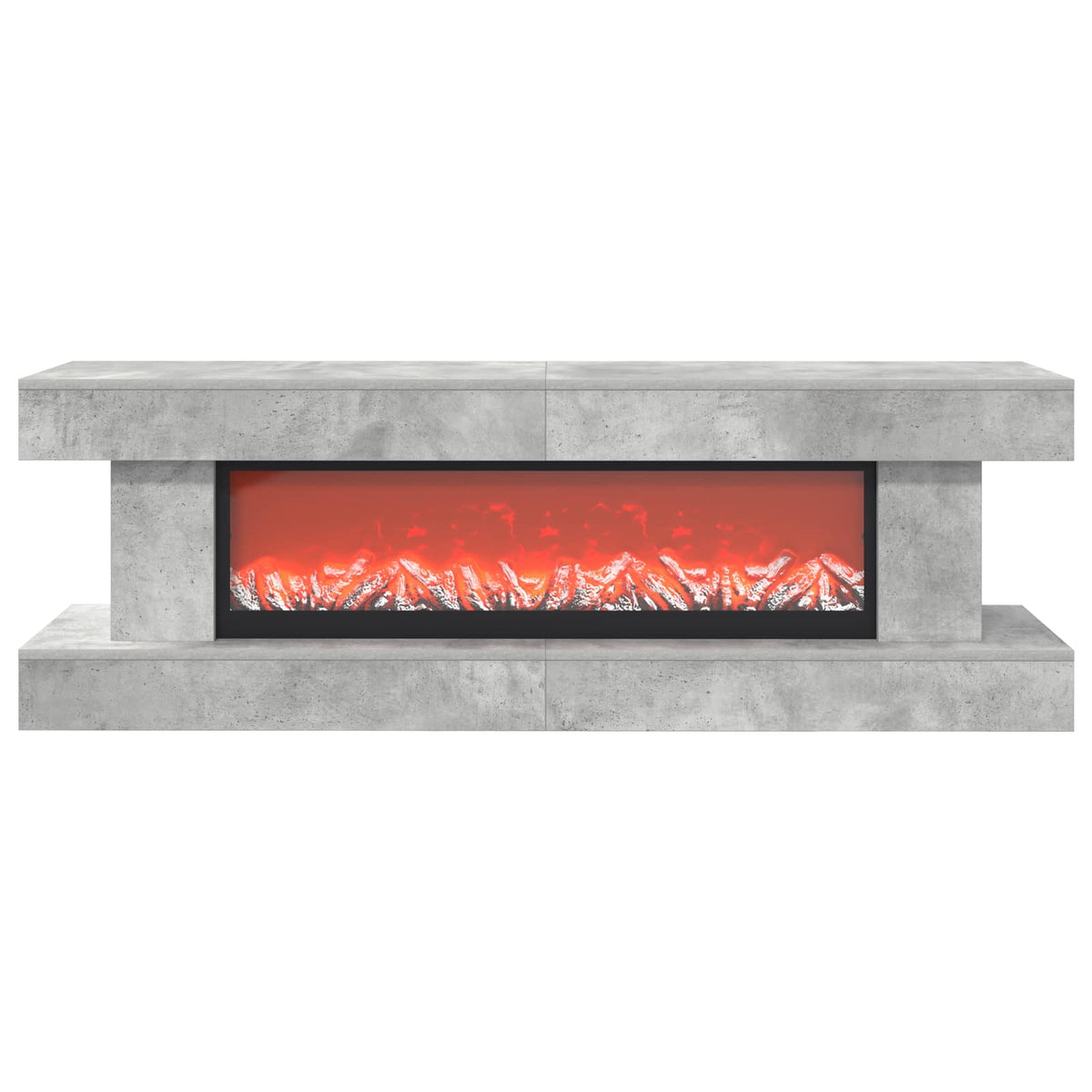 Electric Fireplace Concrete 150 x 30 x 50 cm Engineered wood