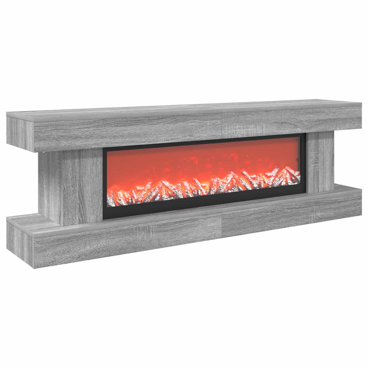 Electric Fireplace Grey Sonoma 150 x 30 x 50 cm Engineered wood