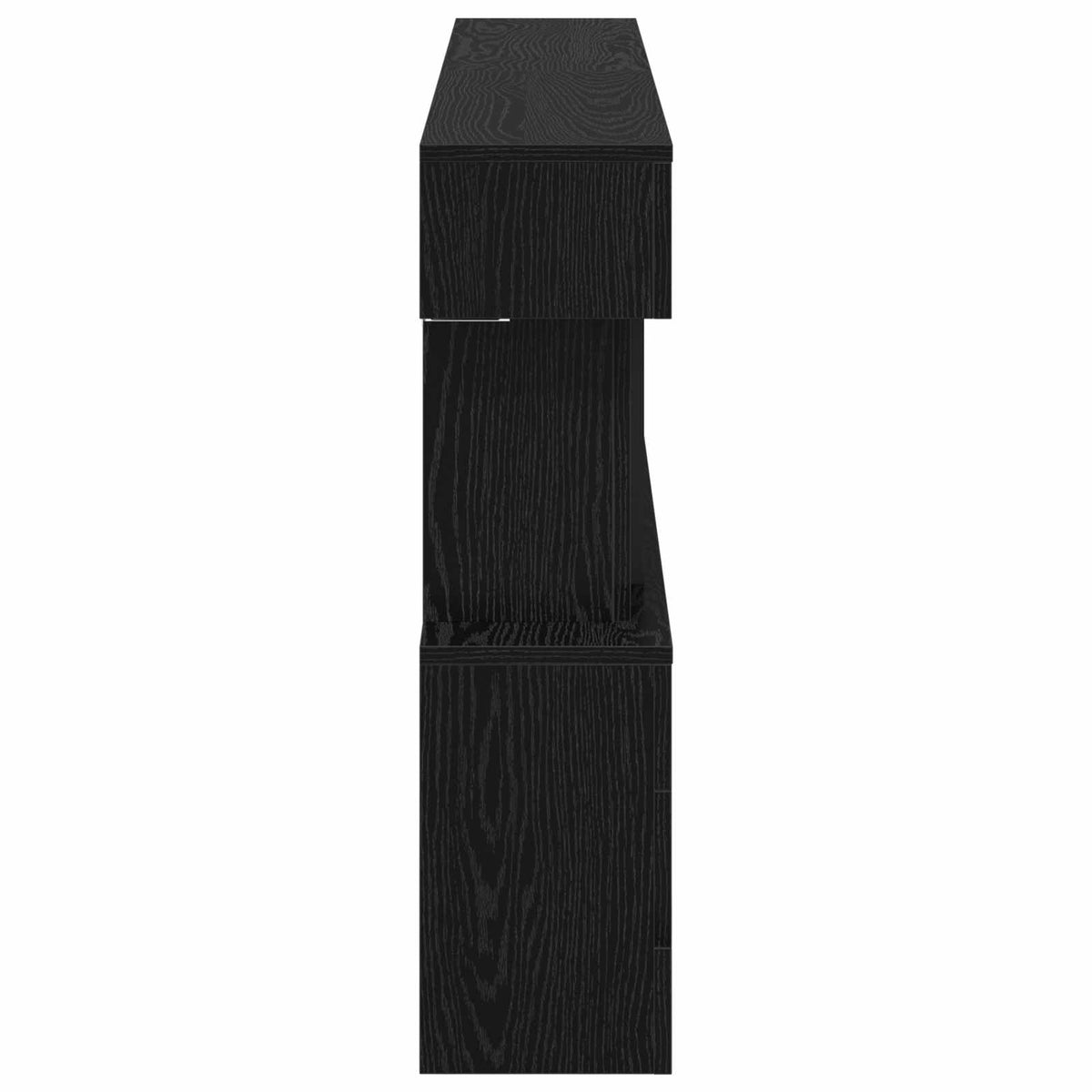 Electric Fireplace Black Oak 150 x 21 x 77 cm Engineered wood