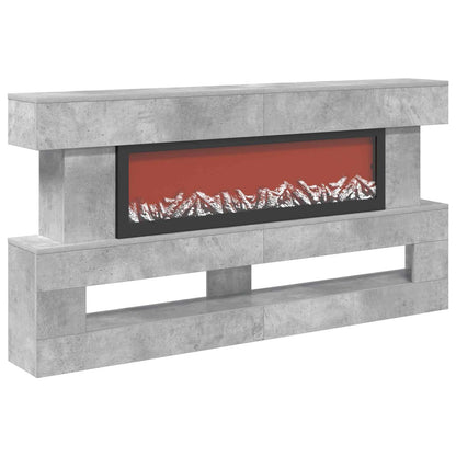 Electric Fireplace Concrete 150 x 21 x 77 cm Engineered wood