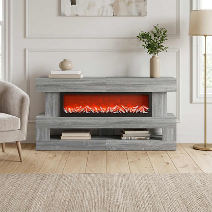 Electric Fireplace Grey Sonoma 150 x 21 x 77 cm Engineered wood