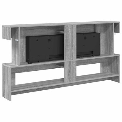 Electric Fireplace Grey Sonoma 150 x 21 x 77 cm Engineered wood