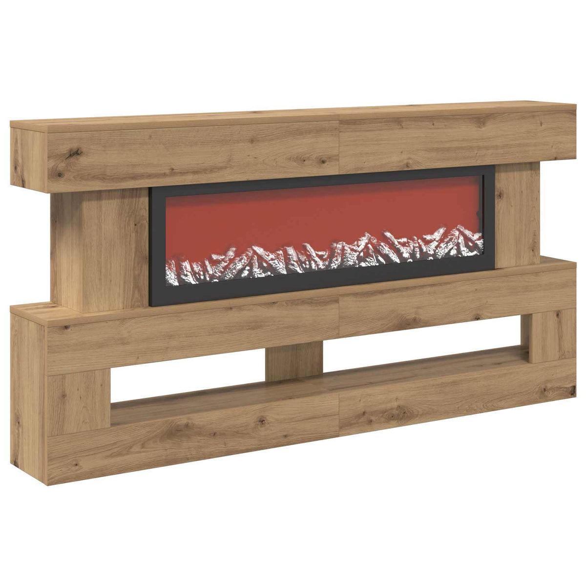 Electric Fireplace Artisan Oak 150 x 21 x 77 cm Engineered wood