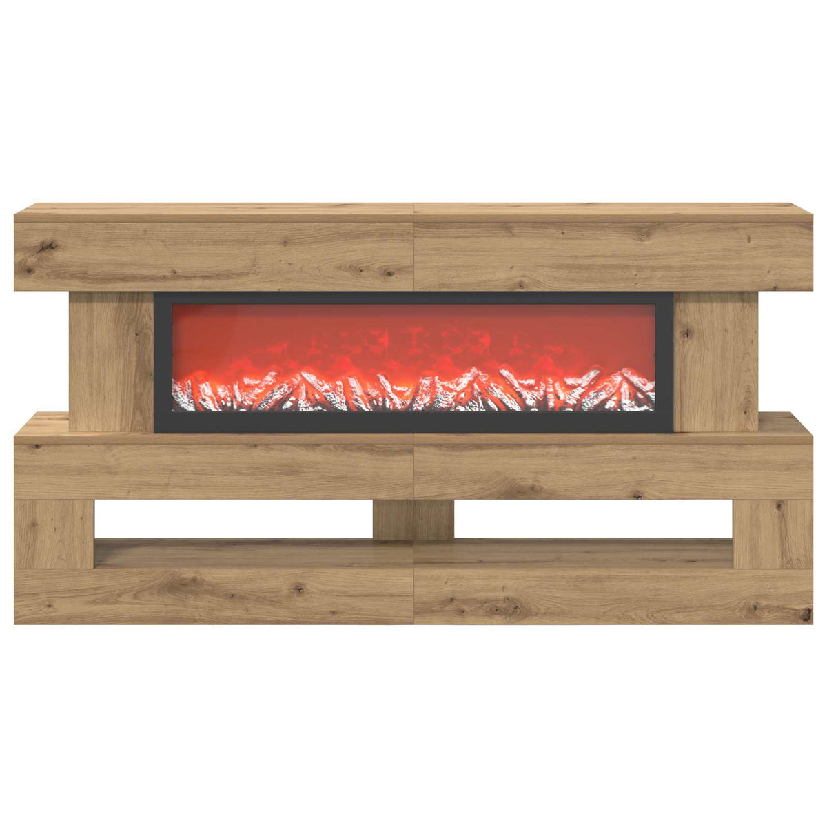 Electric Fireplace Artisan Oak 150 x 21 x 77 cm Engineered wood