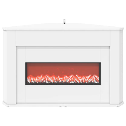Fireplace with LED Strip White 95 x 42.5 x 60 cm