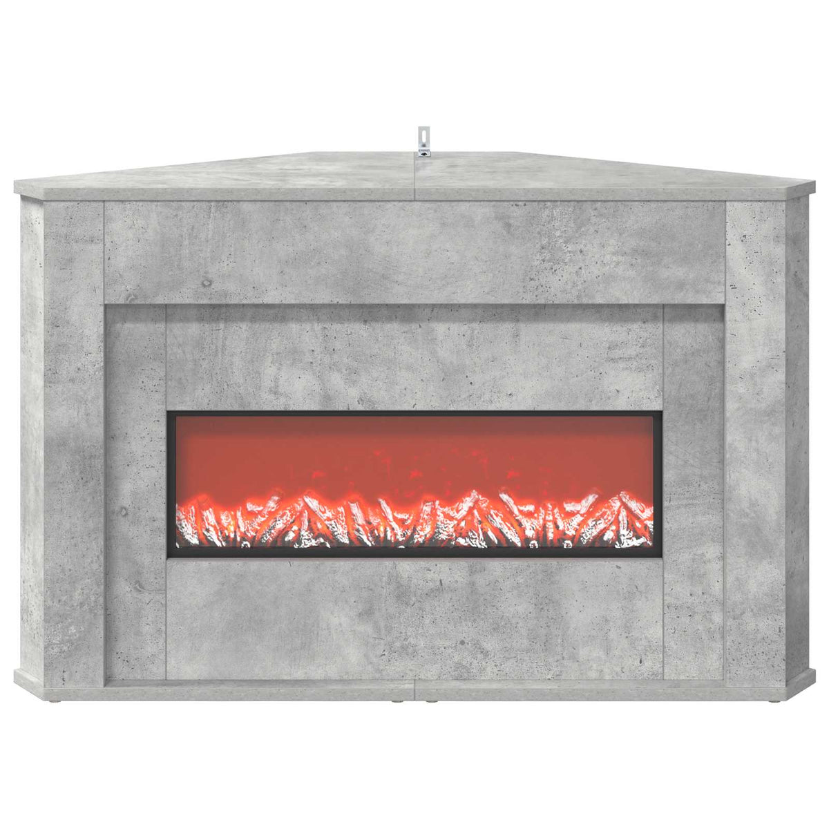 Fireplace with LED Strip Concrete 95 x 42.5 x 60 cm
