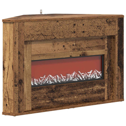 Fireplace with LED Strip Old Wood 95 x 42.5 x 60 cm