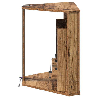 Fireplace with LED Strip Old Wood 95 x 42.5 x 60 cm