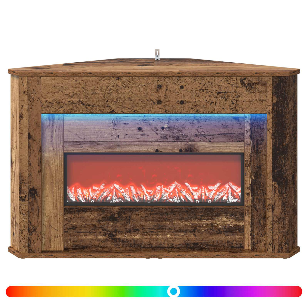 Fireplace with LED Strip Old Wood 95 x 42.5 x 60 cm