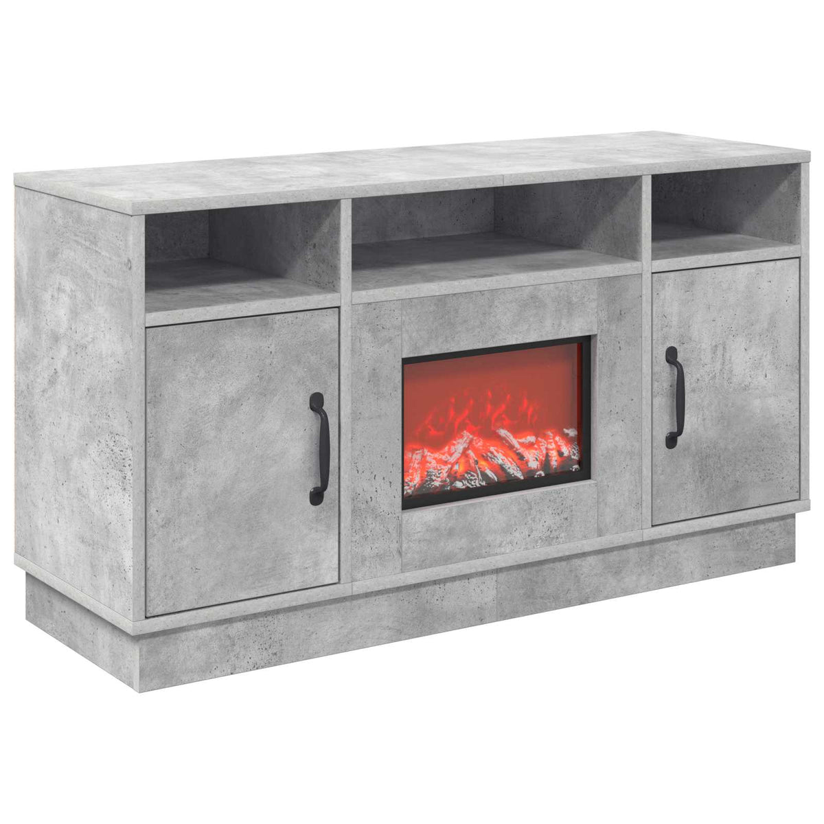 Electric Fireplace Concrete 100 x 33 x 55 cm Engineered wood