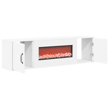 Electric Fireplace White 140.5 x 30 x 39 cm Engineered wood